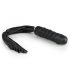 Easytoys Flogger - камшик и силиконов вибратор в едно (черен)