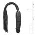 Easytoys Flogger - камшик и силиконов вибратор в едно (черен)