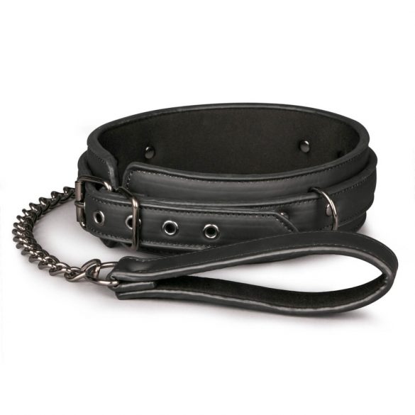 Easytoys - Fetisch-Halsband mit Leine (schwarz)