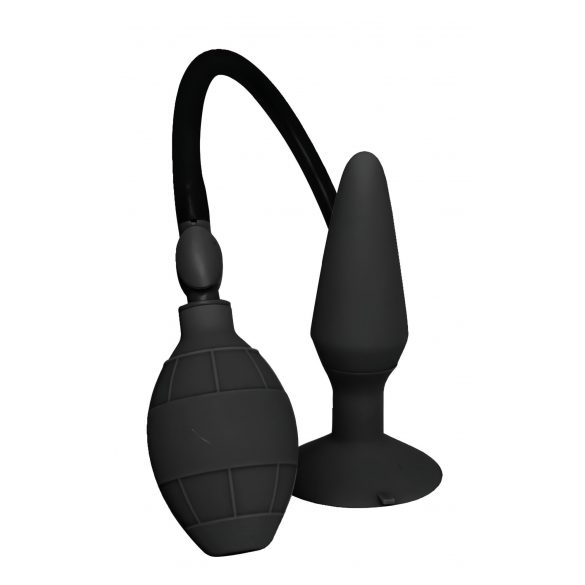 MenzStuff L - Inflatable, Suction Base Anal Dildo - Black (Large)