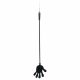 Rimba - Silicone Riding Crop with Hand - 40cm (Black)