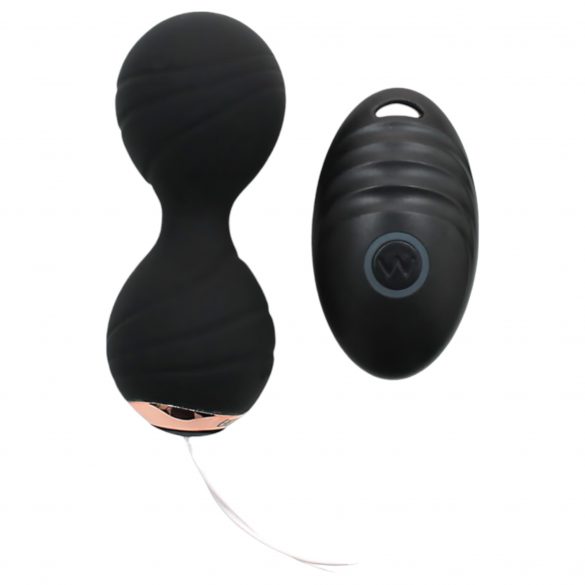 Rimba Cannes - Rechargeable Wireless Vibrating Egg (Black)