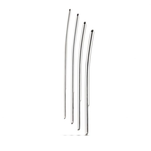 SINNER 175 - Curved Steel Urethral Dilator Dildo Set (4 Pieces) - Beginner