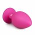 Easytoys Diamond - grote roze anale plug met witte steen