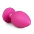 Easytoys Diamond - White-Stone Anal Plug (Large) - Pink