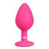 Easytoys Diamond - balto akmenuko analinis dildo (vidutinio dydžio) - rožinis