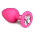 Easytoys Diamond Small - anal plug (pink-white)