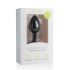 Easytoys Diamond - balts akmens anālais dildo (mazs) - melns