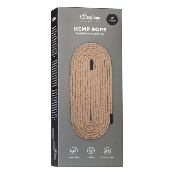 Easytoys Hemp Rope - Bondage Rope (10m) - Natural