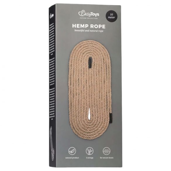 Easytoys Hemp Rope - uže za vezivanje (10m) - prirodno