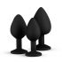 Set di Dildo Anali Easytoys Diamond con Decorazioni Gemmate (Nero)