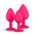 Set di Dildo Anali Easytoys Diamond con Gioielli (Rosa)