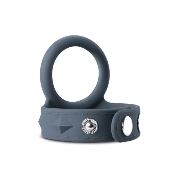 Strap Boners L - Anello fallico e testicolare combinato (grigio)