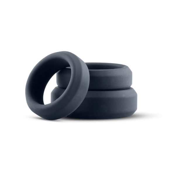 Boners - Silicone Cock Ring Set - 3pcs (Gray)