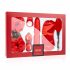 Scatola d'Amore "Amo il Rosso" - Set Bondage con Vibratore (6 pezzi) - Rosso