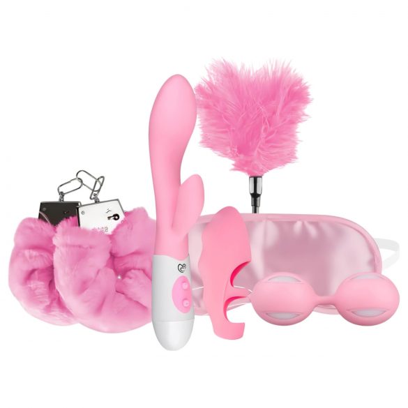 LoveBoxxx I Love Pink - Vibrating Bondage Set (6-Piece) - Pink