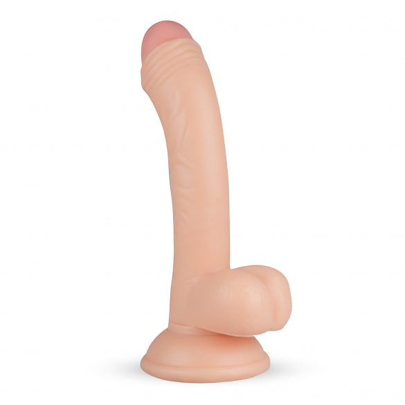 Real Fantasy Vince - dildo s semenníkmi a predkožkou - 19,5 cm (prírodná farba)