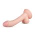 Real Fantasy Vince - dildo cu testicule și prepuț - 19,5cm (natur)