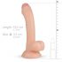 Real Fantasy Vince - dildo s varlaty a předkožkou - 19,5 cm (přírodní)