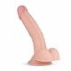 Real Fantasy Derek - realistični dildo s ljepljivim potplatima, testisi (22 cm) - prirodni