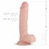 Fantasy Glynn - dildo réaliste avec testicules - 25 cm (naturel)