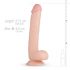 Real Fantasy Elvin - zaciskane dildo z jądrami (28 cm) - naturalne