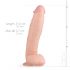 Real Fantasy Dwane - pripenjalni dildo za testise (31 cm) - naravni