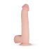 Real Fantasy Lexon - veľké realistické dildo so semenníkmi a prísavkou (33cm) - telová farba