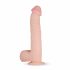 Real Fantasy Lexon - realističan dildo s ljepljivim potplatima, testisi (33 cm) - prirodni