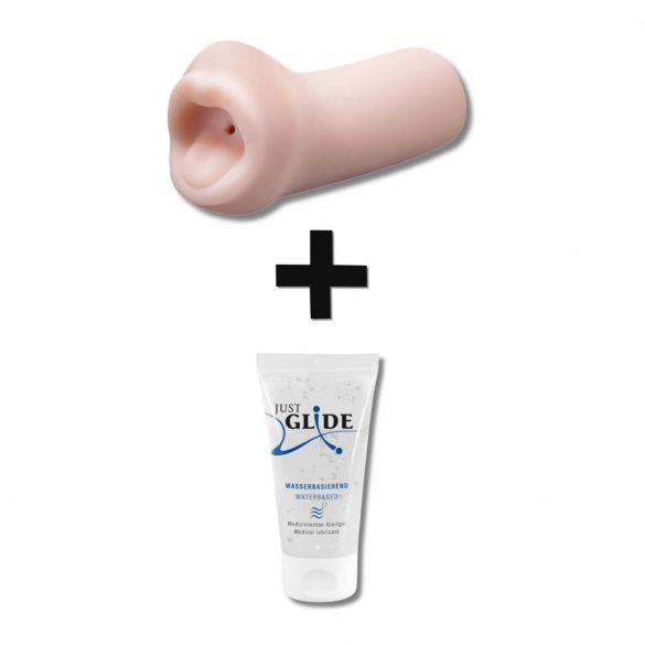 Oralsex-Starterkit - Solo (Masturbator, Gleitmittel)