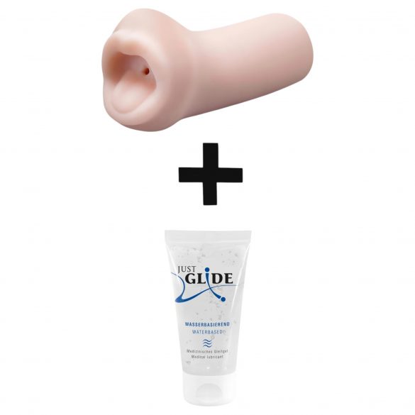 Oralsex-Starterkit - Solo (Masturbator, Gleitmittel)