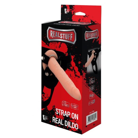 RealStuff Strap-On - úzke páskové dildo (prírodné)