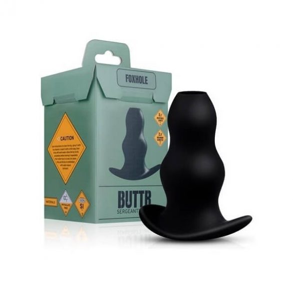 BUTTR Foxhole - holle anale spreider dildo (zwart)