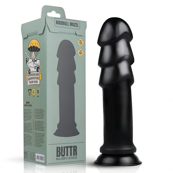 BUTTR Madbull Muzzl - usisni dildo (crni)