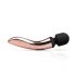 Vibrator masaj Rosy Gold Wand Curve, reîncărcabil (culoare rosegold)