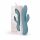 Bloom Violet Rabbit - Rechargeable G-spot Vibrator with Clitoral Arm (Turquoise)