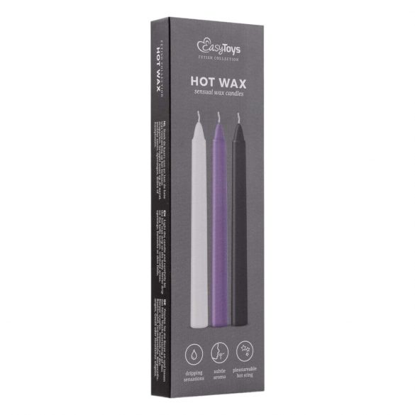 Sensual Hot Wax - zestaw świec do ciała BDSM (3 szt.)