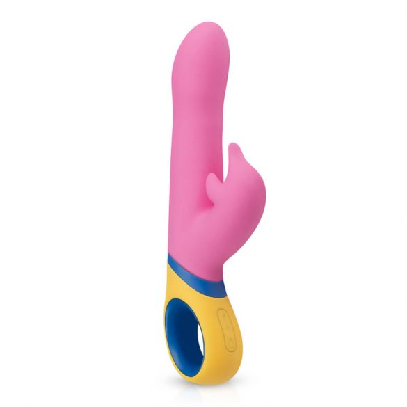 PMV20 Kopie Dolphin - Akkubetriebener Vibrator mit rotierendem Kopf und Klitorisarm (pink)