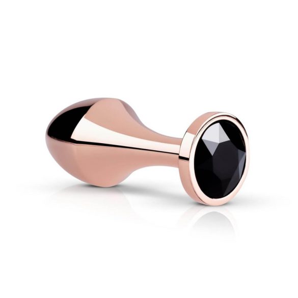 Plug Anal Rosy Gold - avec pierre noire (rosegold)