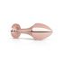 Rosy Gold Butt Plug - zwarte anale dildostopper (rosegoud)