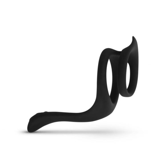 Anneau de plaisir Easytoys - anneau pénien et testiculaire flexible (noir)