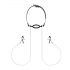 Bedroom Fantasies - Mouth Gag with Nipple Clamps (Silver-Black)