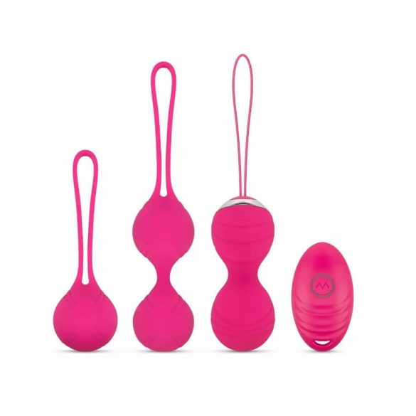 Boules d'Amour Vibrantes Easytoys - Set de 3 Pièces (Rose)