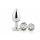 Gleaming Love - Anal Plug Dildo Set - Silver (3-piece)