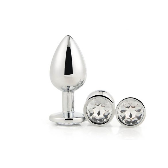 Gleaming Love - anale plug set - zilver (3-delig)