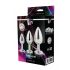 Gleaming Love - anale plug set - zilver (3-delig)