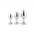 Gleaming Love - anale plug set - zilver (3-delig)