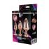 Gleaming Love - Herzförmiger Anal Kegel Dildo Set - Roségold (3-teilig)