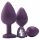 Kit di Allenamento Anale Flirts - Set di Dildo Anali (3 pezzi) - Viola