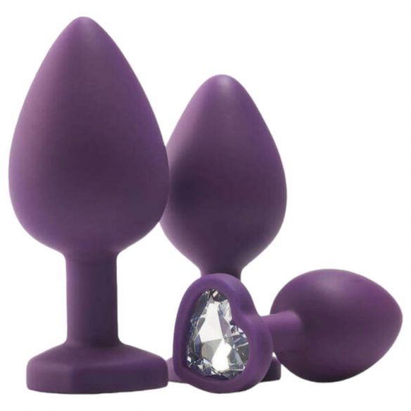 Kit di Allenamento Anale Flirts - Set di Dildo Anali (3 pezzi) - Viola